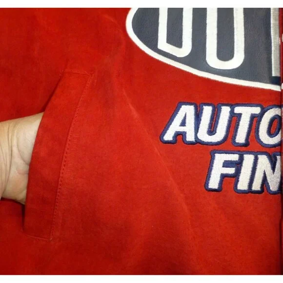 Chase Authentics NASCAR Hendrick Motorsports DuPont Flame Leather Jacket 2XL - Picture 8 of 16